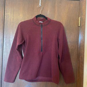 Melanzana Micro Grid Crew Zip Womens Small